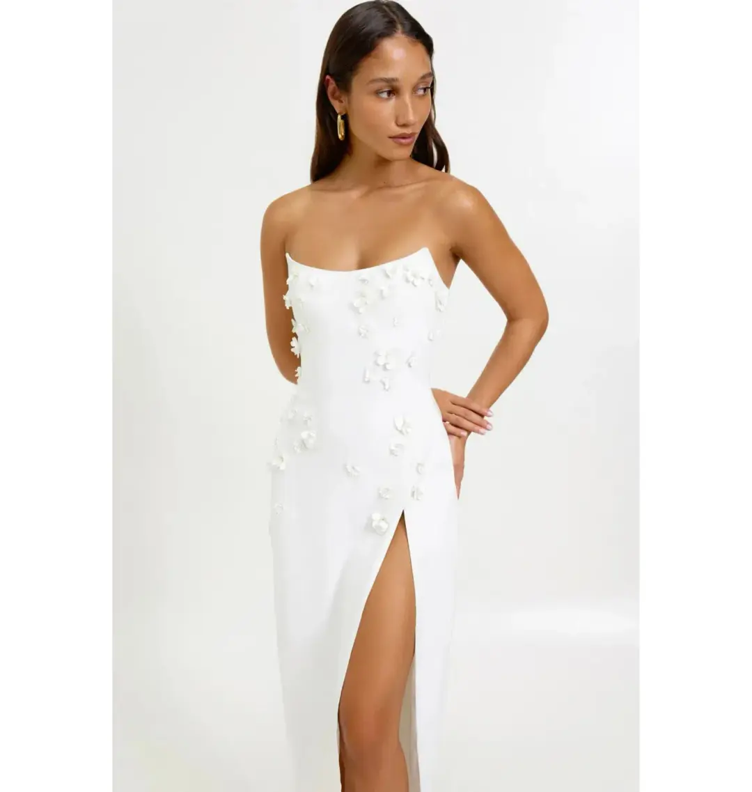 Lexi Blanca Dress Ivory Size AU 10 for rent on The Volte - main image