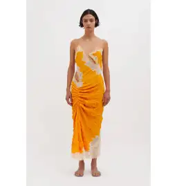 Christopher Esber Crimped Lace Cami Dress Valencia/Multi Size AU 4 for rent on The Volte - image 1