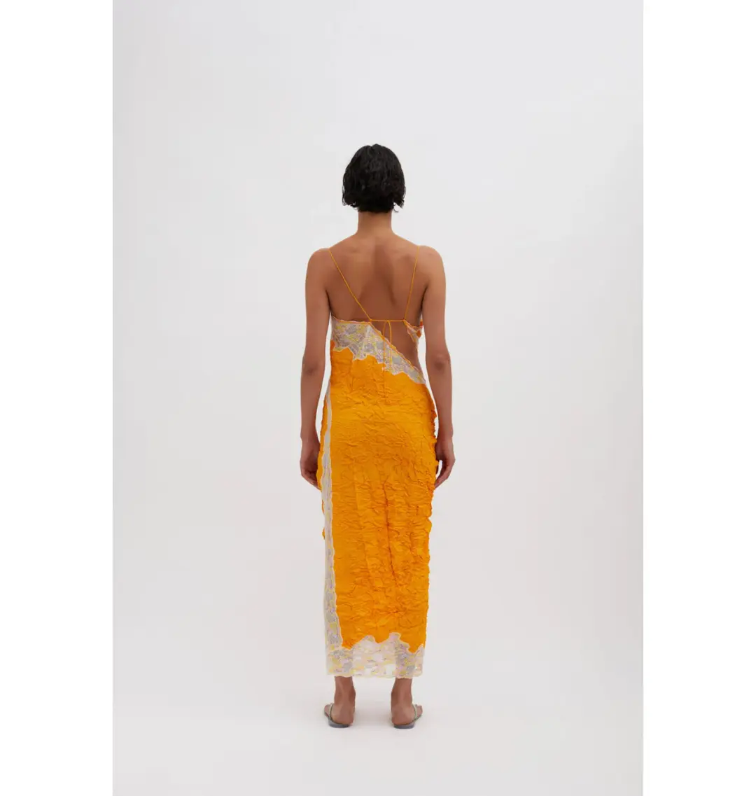 Christopher Esber Crimped Lace Cami Dress Valencia/Multi Size AU 4 for rent on The Volte - main image