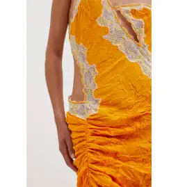 Christopher Esber Crimped Lace Cami Dress Valencia/Multi Size AU 4 for rent on The Volte - image 5