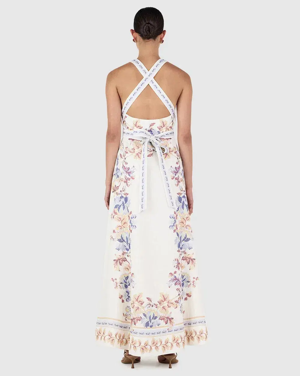 Hansen & Gretel Alanis Linen Maxi Dress Hawaiian Tablecloth Size XS / AU 6 for rent on The Volte - main image