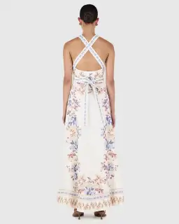 Hansen & Gretel Alanis Linen Maxi Dress Hawaiian Tablecloth Size XS / AU 6 for rent on The Volte - image 2