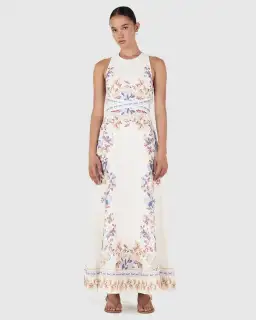 Hansen & Gretel Alanis Linen Maxi Dress Hawaiian Tablecloth Size XS / AU 6 for rent on The Volte - image 1