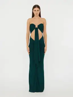 Christopher Esber Bezel Quartz Disconnect Dress Evergreen Size 6 for rent on The Volte - image 1