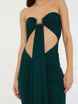 Christopher Esber Bezel Quartz Disconnect Dress Evergreen Size 6 for rent on The Volte - image 3