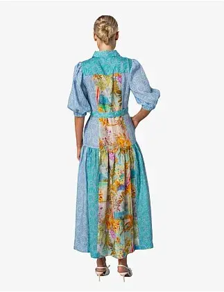 Kachel Hazel Maxi Shirt Dress Multi Size 6 for rent on The Volte - main image
