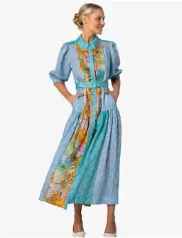 Kachel Hazel Maxi Shirt Dress Multi Size 6 for rent on The Volte - image 2
