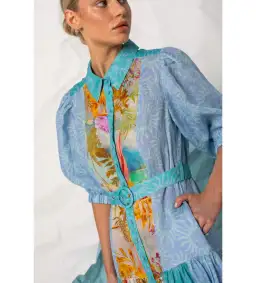 Kachel Hazel Maxi Shirt Dress Multi Size 6 for rent on The Volte - image 6