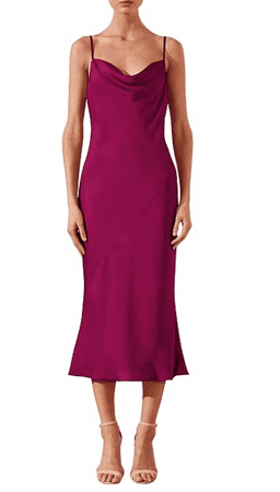 Shona Joy Sawyer Slip Dress Fuchsia Size 8 for rent on The Volte - image 2
