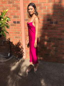 Shona Joy Sawyer Slip Dress Fuchsia Size 8 for rent on The Volte - image 1