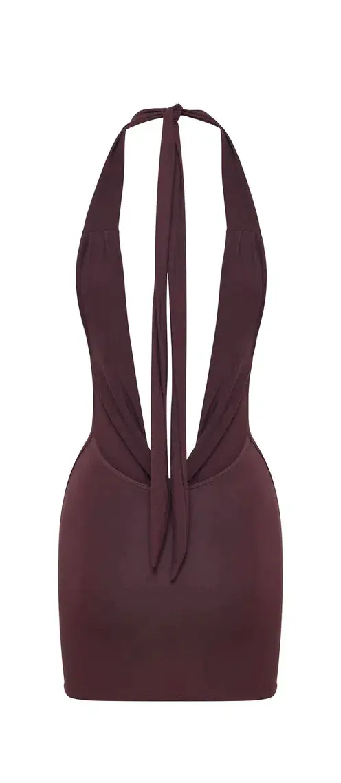 Saboa Bembe Mini Dress Espresso Size AU 8 - Image 2