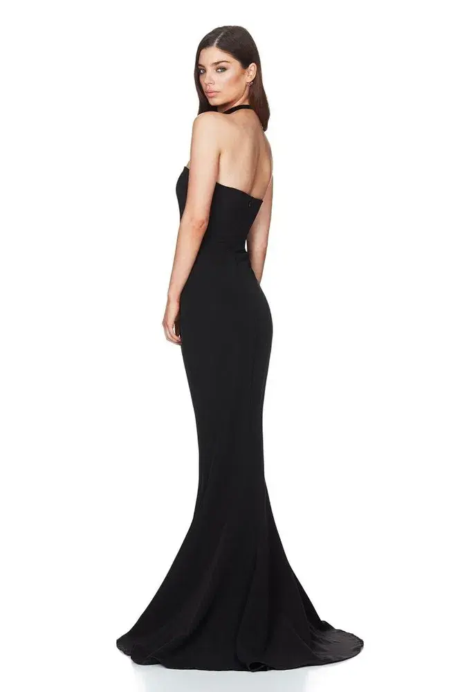 Nookie Angelina Fishtail Gown in Black Size 8/S for rent on The Volte - main image