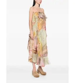 Zimmerman Tallow Ruffle Maxi Dress Multi Size 14 for rent on The Volte - image 2