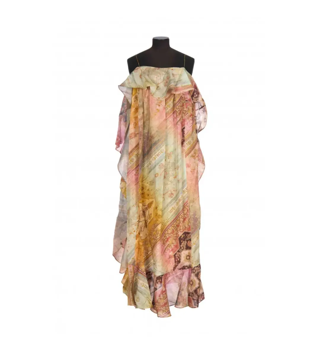 Zimmerman Tallow Ruffle Maxi Dress Multi Size 14 for rent on The Volte - main image