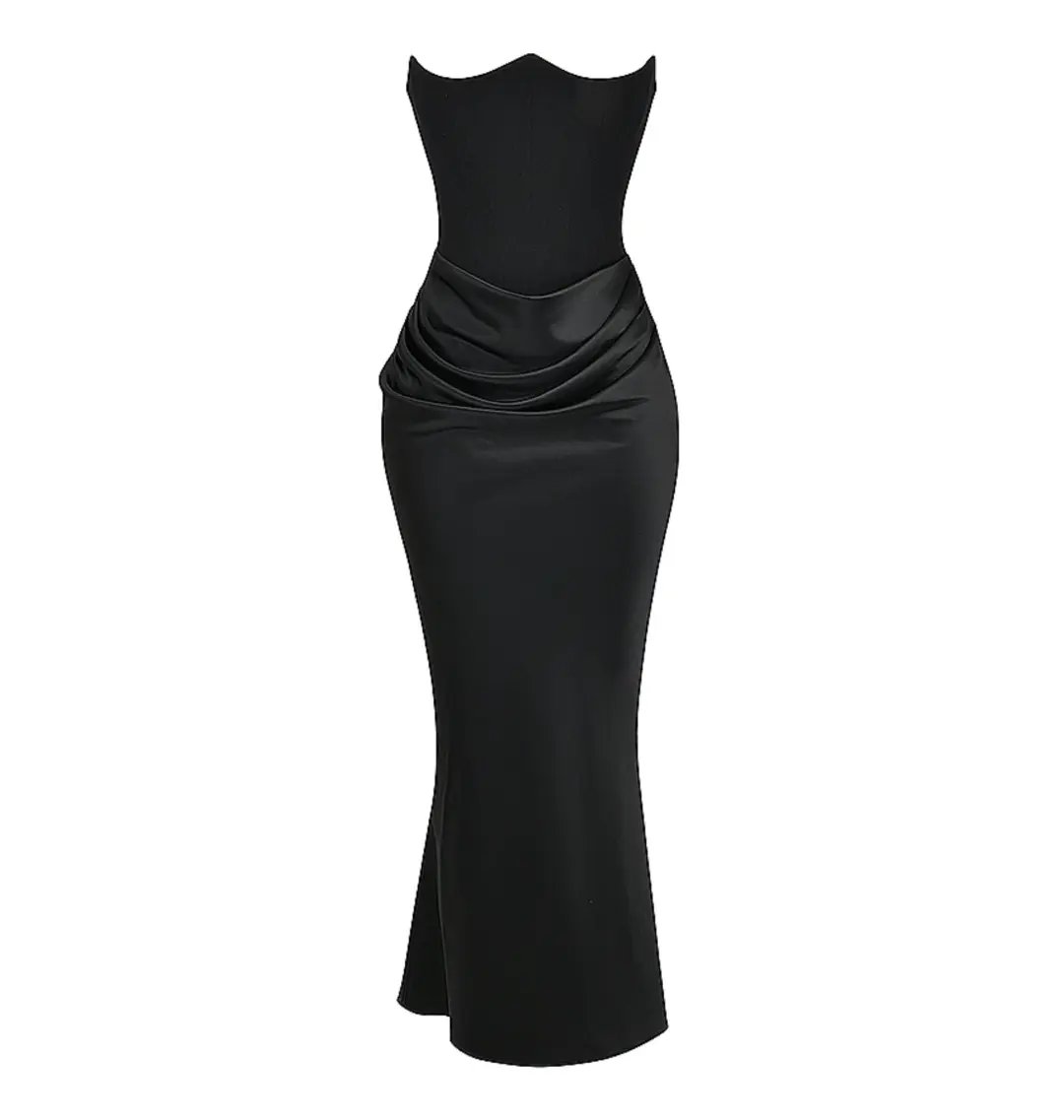 House of CB Persephone Strapless Corset Dress Black Size S / AU 8 for rent on The Volte - main image