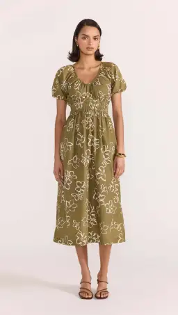 Staple The Label Ines Midi Dress Floral Size 8 for rent on The Volte - image 1