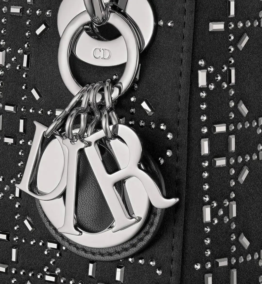 Lady Dior Mini Black Satin for rent on The Volte - main image