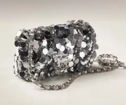 Chanel Sequin Mini Bag Silver for rent on The Volte - image 2