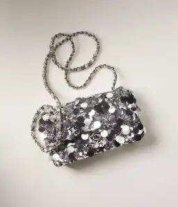 Chanel Sequin Mini Bag Silver for rent on The Volte - image 1
