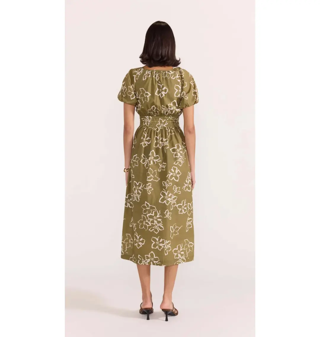 Staple The Label Ines Midi Dress Floral Size 8 for rent on The Volte - main image
