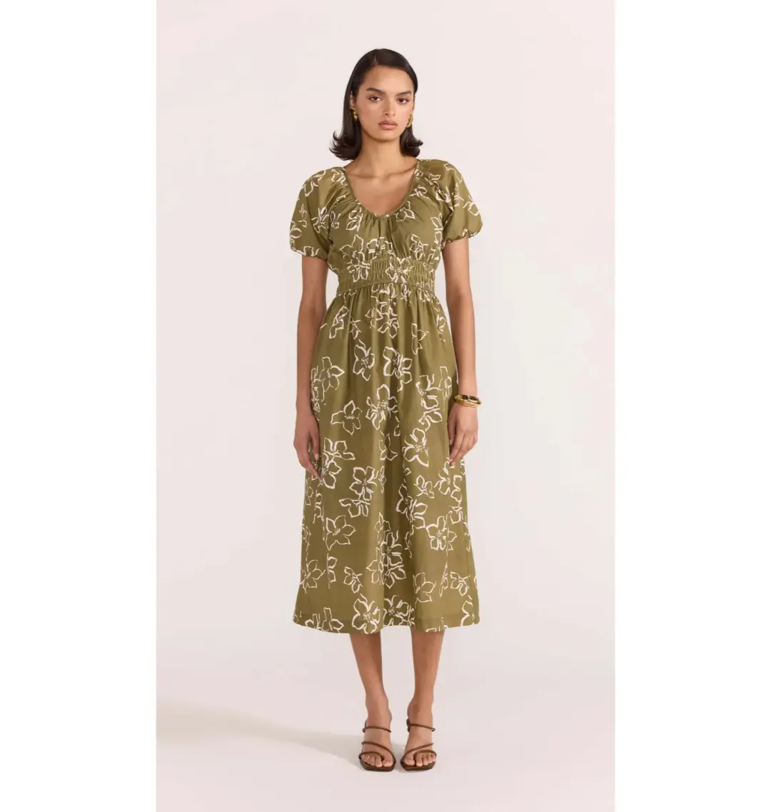 Staple The Label Ines Midi Dress Floral Size 8 for rent on The Volte - main image