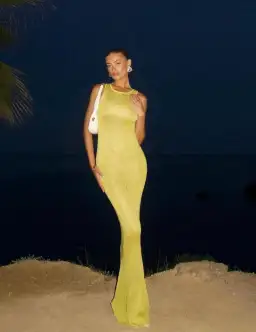 Astra Resort Natalia Dress Chartreuse Sequin Size XS / AU 6 for rent on The Volte - image 1