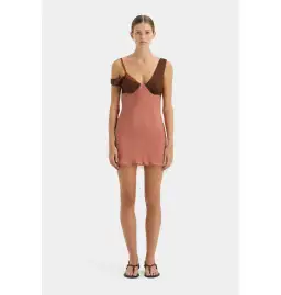 Sir The Label Halcyon Mini Dress in Almond Splice Size AU 8 for rent on The Volte - image 1