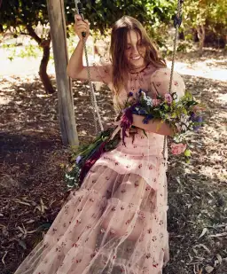 Alice McCall Cowboy Tears Midi Dress Pink Size AU 8 for rent on The Volte - image 5