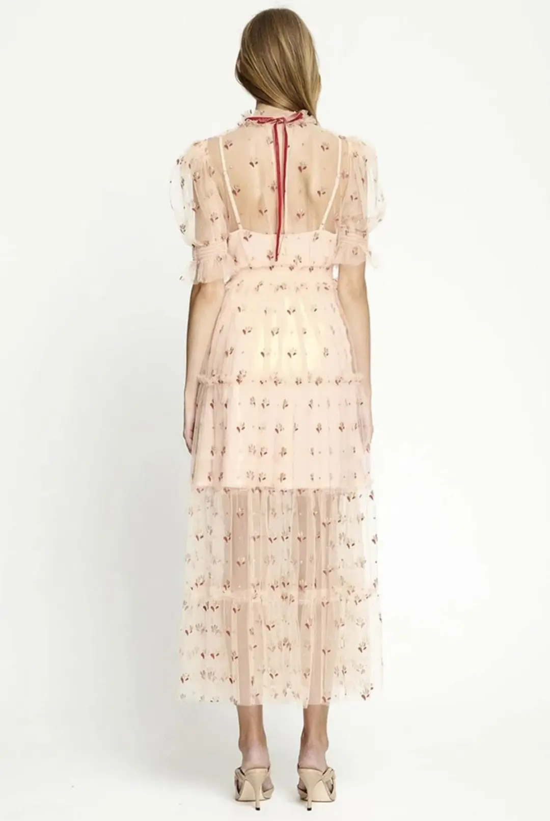 Alice McCall Cowboy Tears Midi Dress Pink Size AU 8 for rent on The Volte - main image