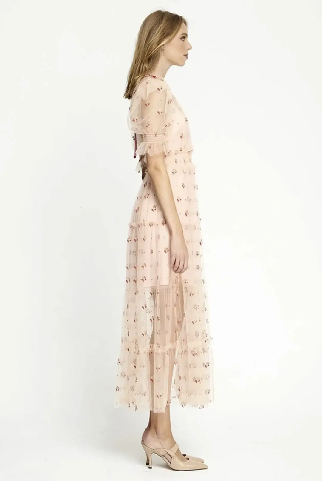Alice McCall Cowboy Tears Midi Dress Pink Size AU 8 for rent on The Volte - main image