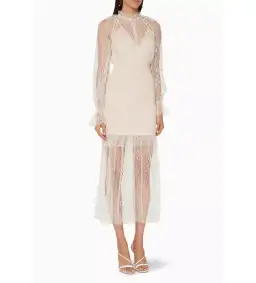 Alice McCall After Dark Midi Dress Soft Shell Pink Size 8 for rent on The Volte - image 1
