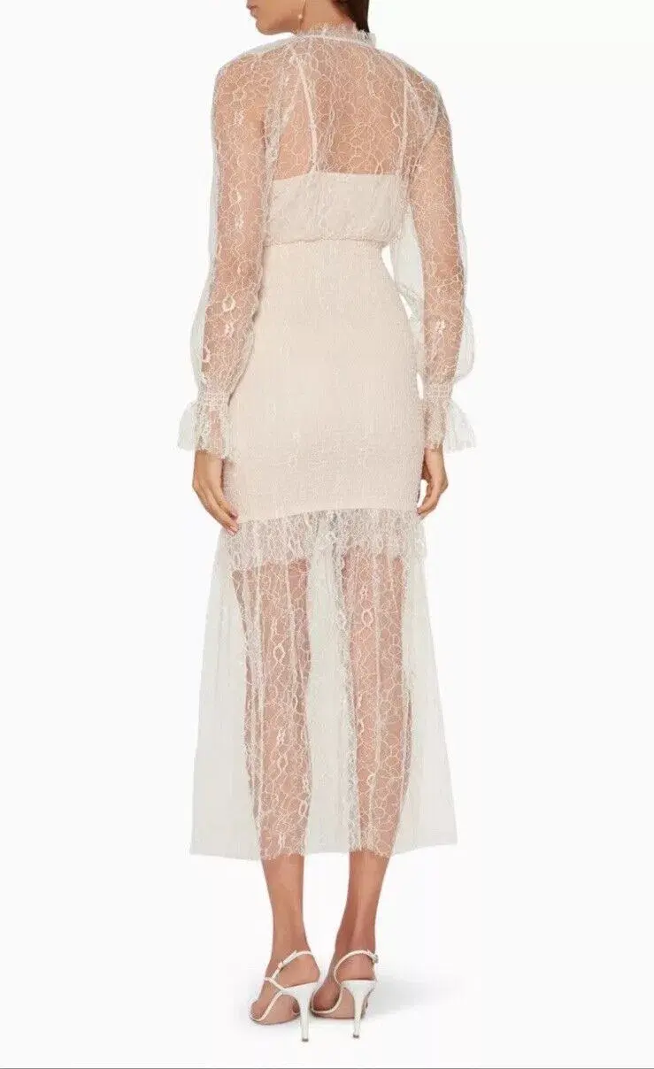 Alice McCall After Dark Midi Dress Soft Shell Pink Size 8 for rent on The Volte - main image