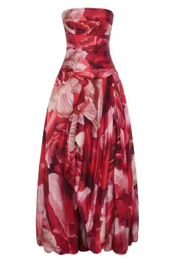Aje Flora Gown Maxi Prismatic Floral Red Size AU 8 for rent on The Volte - image 4