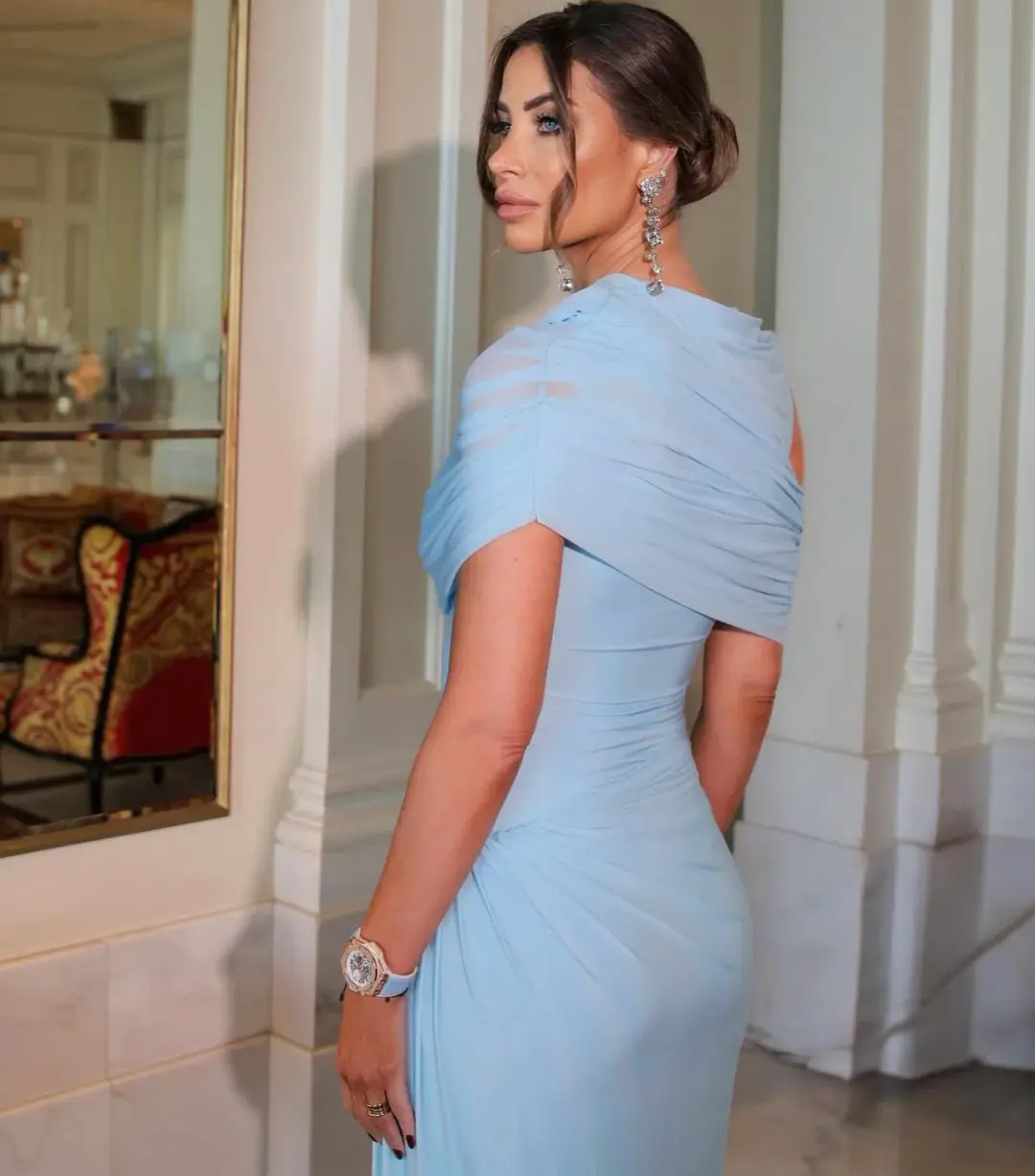 Deme by Gabriella Jasmine gown blue size xs for rent on The Volte - main image