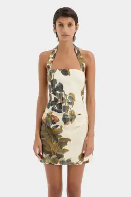 Evalita Halter Mini Dress Print 10