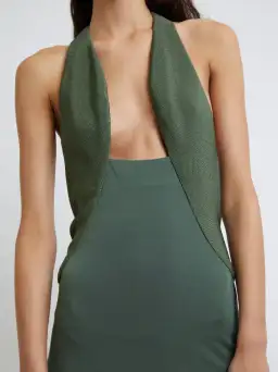 Christopher Esber Tailored Slope Halter Dress Green Size AU 8 for rent on The Volte - image 4