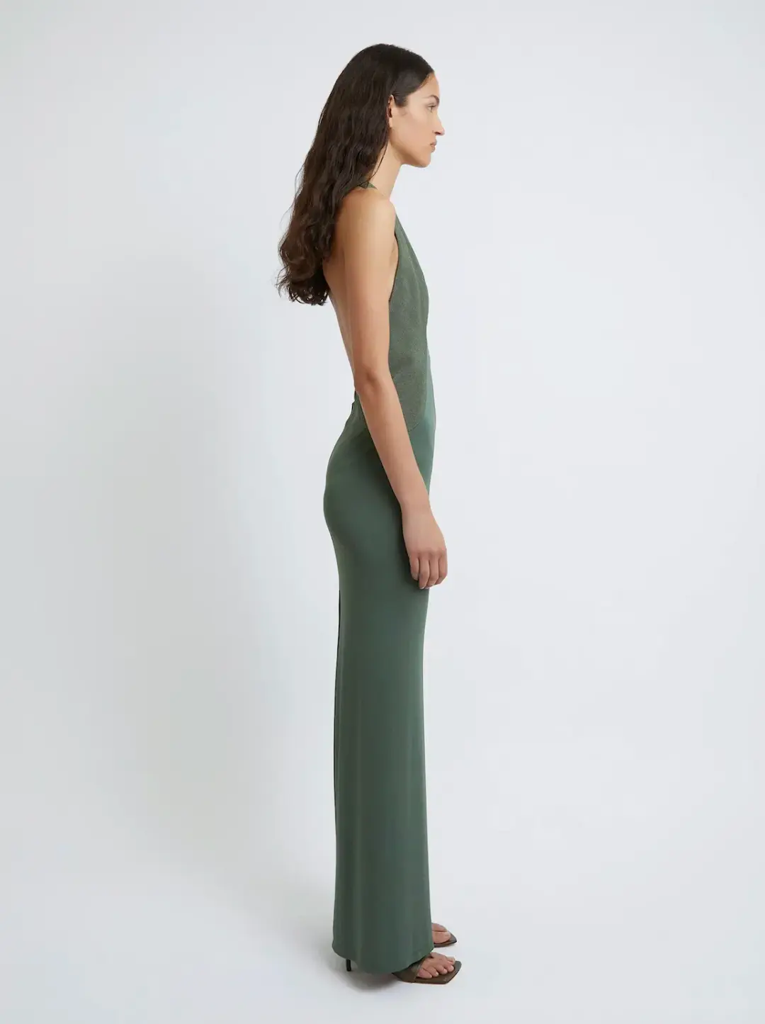 Christopher Esber Tailored Slope Halter Dress Green Size AU 8 for rent on The Volte - main image