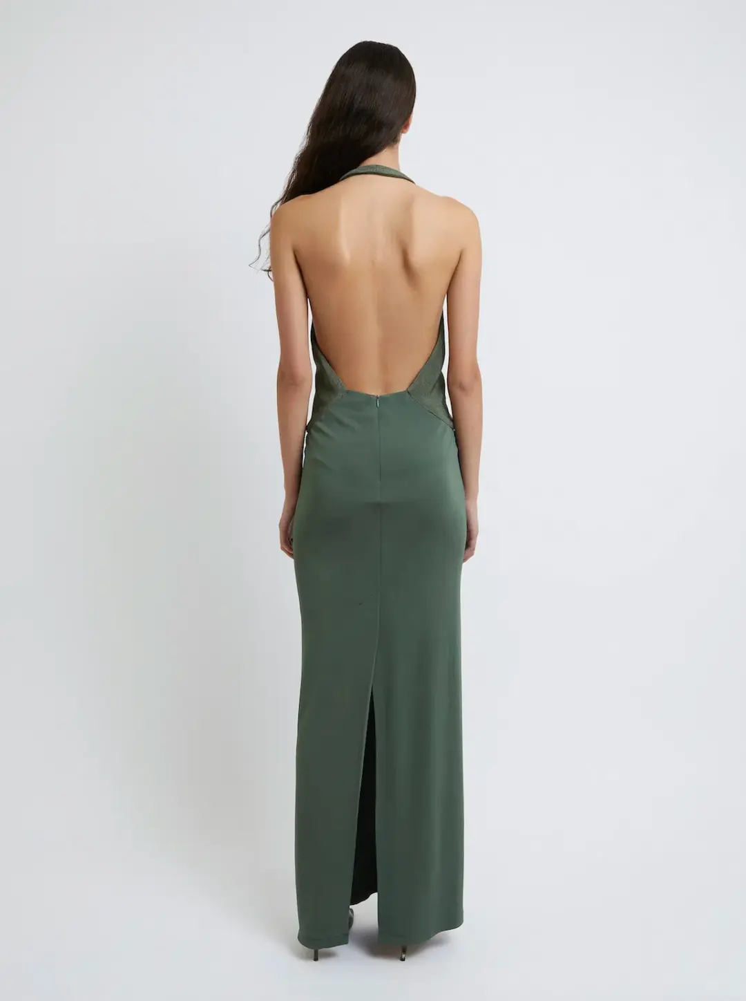 Christopher Esber Tailored Slope Halter Dress Green Size AU 8 for rent on The Volte - main image