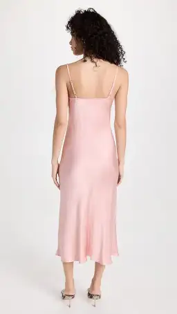 Sleeper Boheme Slip Maxi Dress Pink Size L for rent on The Volte - image 5