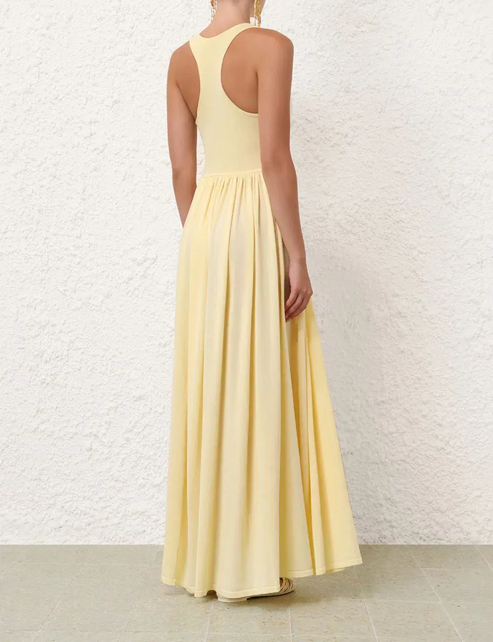 Zimmerman Harmony Metallic Yellow Tank Dress Size AU 8 for rent on The Volte - main image