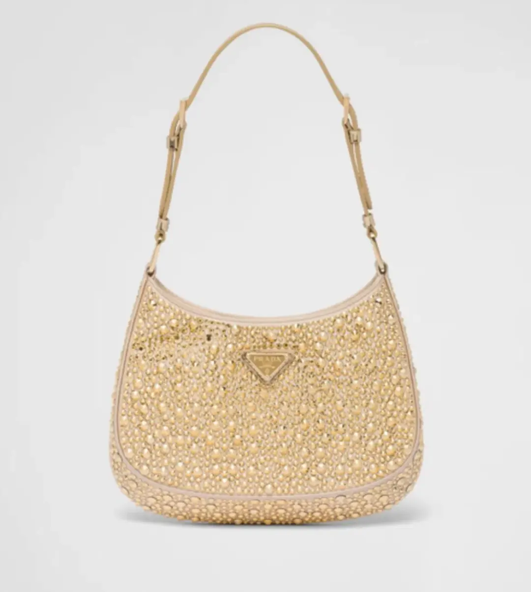 Prada Cleo Crystal Gold Bag for rent on The Volte - main image
