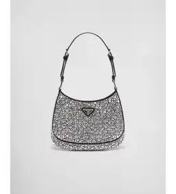 Prada Cleo Satin Bag With Crystals Silver for rent on The Volte - image 1