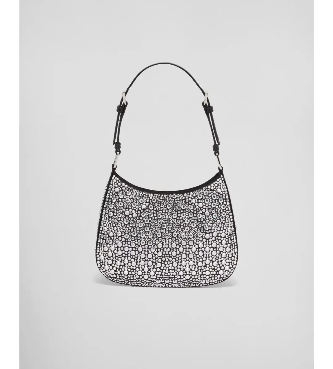 Prada Cleo Satin Bag With Crystals Silver for rent on The Volte - main image