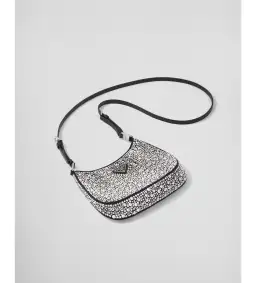 Prada Cleo Satin Bag With Crystals Silver for rent on The Volte - image 2