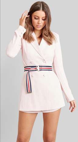 Kookai Ribbon Playsuit Pink Size 6 for rent on The Volte - image 1
