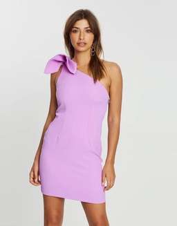 By Johnny One Shoulder Bow Mini Dress Size 6 for rent on The Volte - image 1
