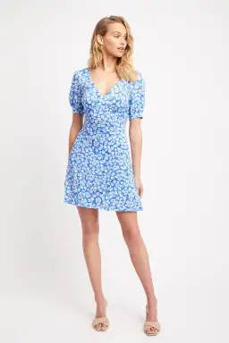 Kookai Iris Day Dress Blue Size AU 6 for rent on The Volte - image 1