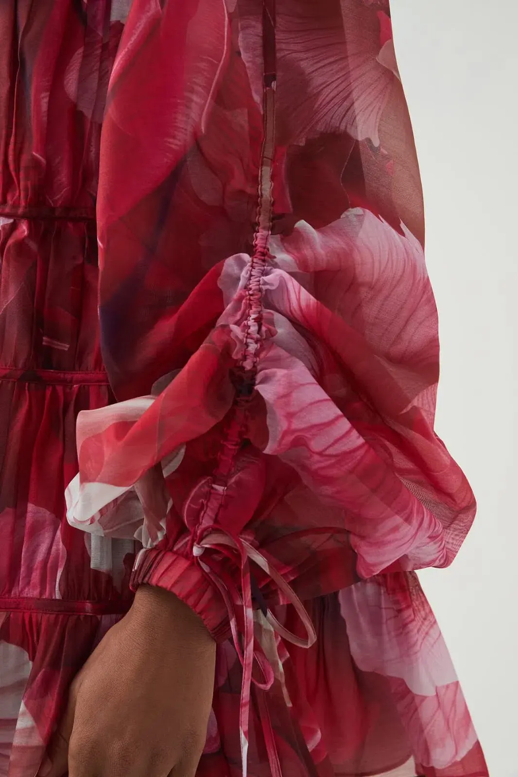 Aje Flora Mini Dress Red Size 8 for rent on The Volte - main image