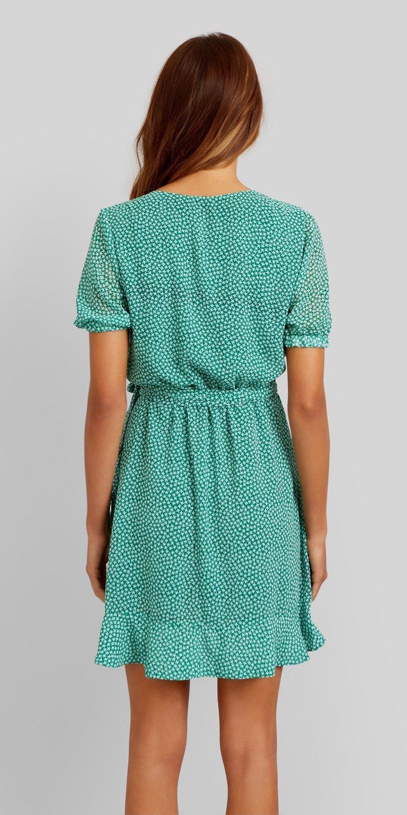 Kookai Carmen Green Wrap Dress Size 6 for rent on The Volte - main image