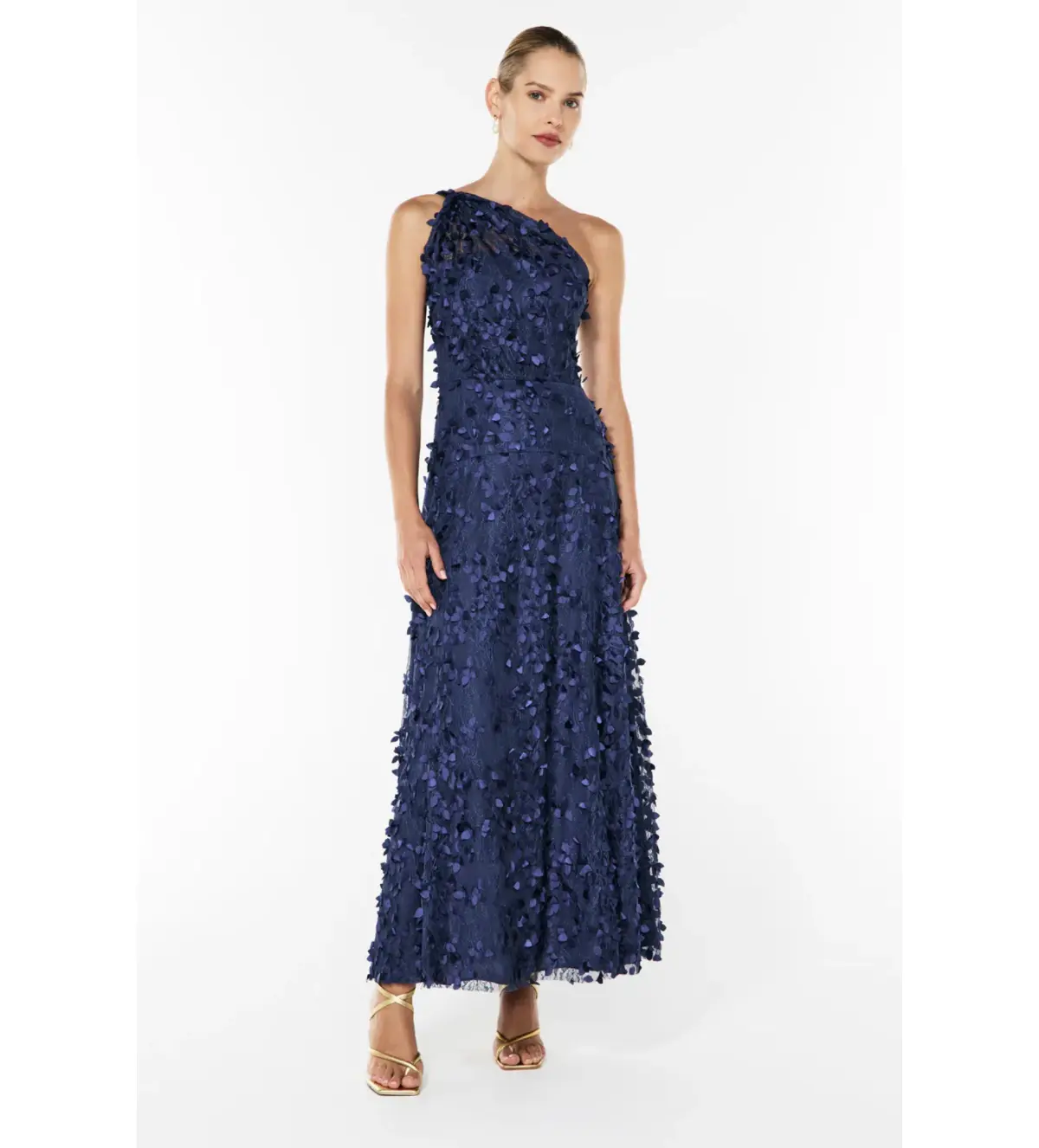 Manning Cartell Enchantment One Shoulder Dress in Royal Blue Size 12 - Image 1